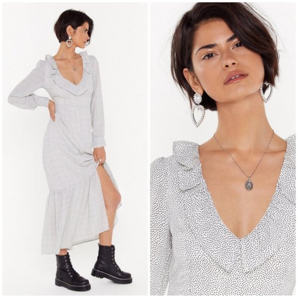 Nasty Gal Dresses & Skirts - Nasty Gal spot tonight ruffle maxi dress